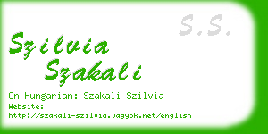 szilvia szakali business card